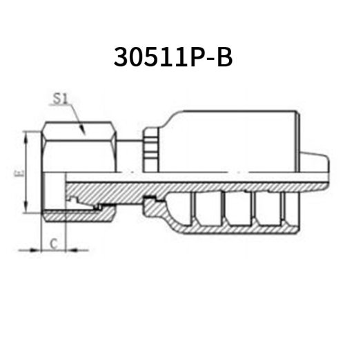 Metric Female 24° cone H.T. 