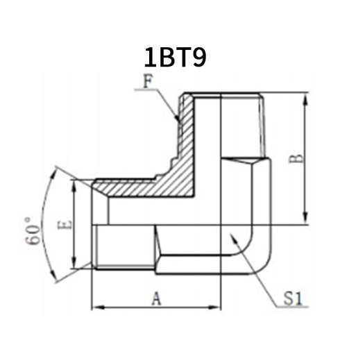 90°BSP Male*BSPT Male